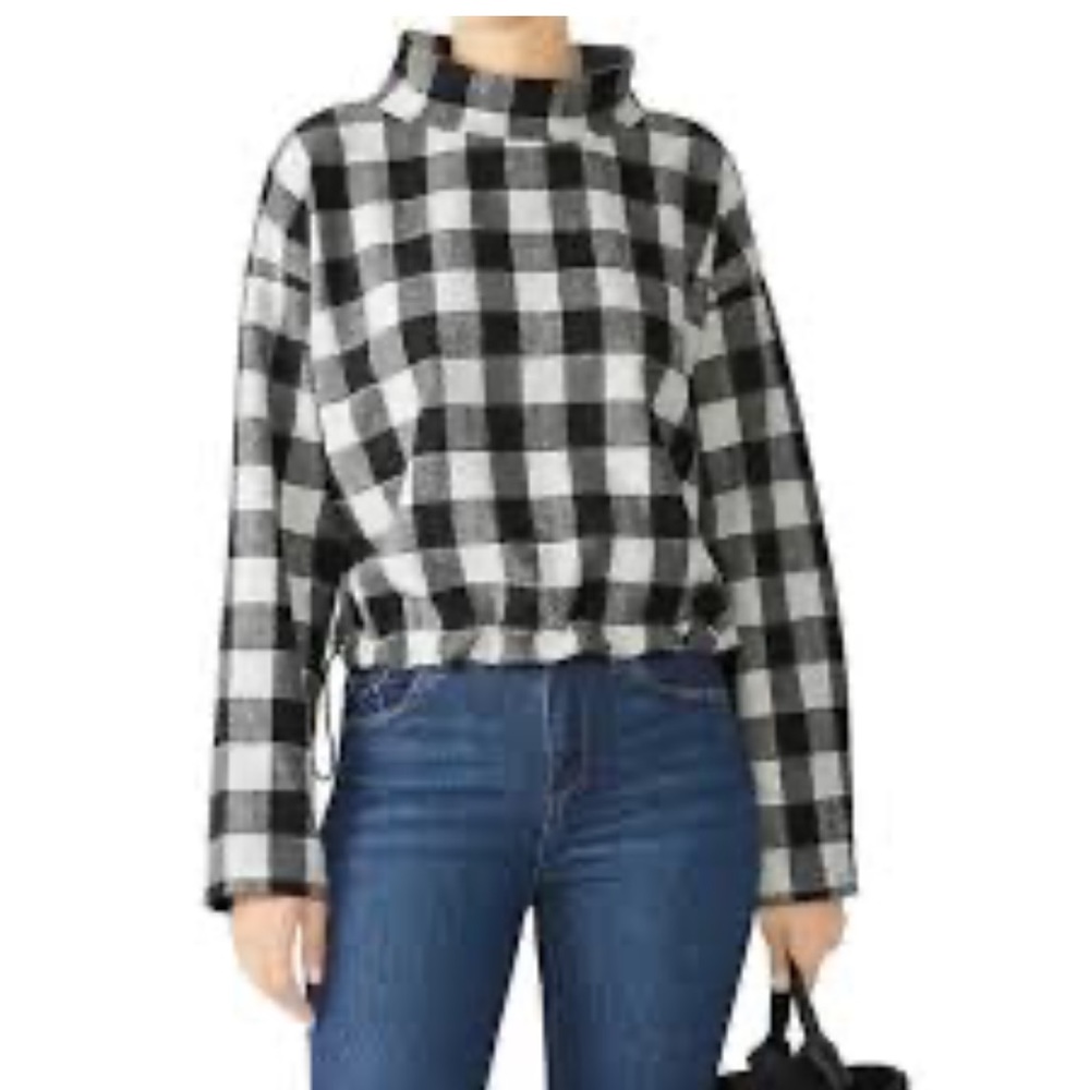 BB Dakota Plaid Drawstring Waist Sweater 
Size XS